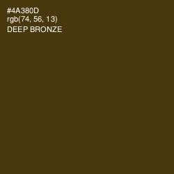 #4A380D - Deep Bronze Color Image